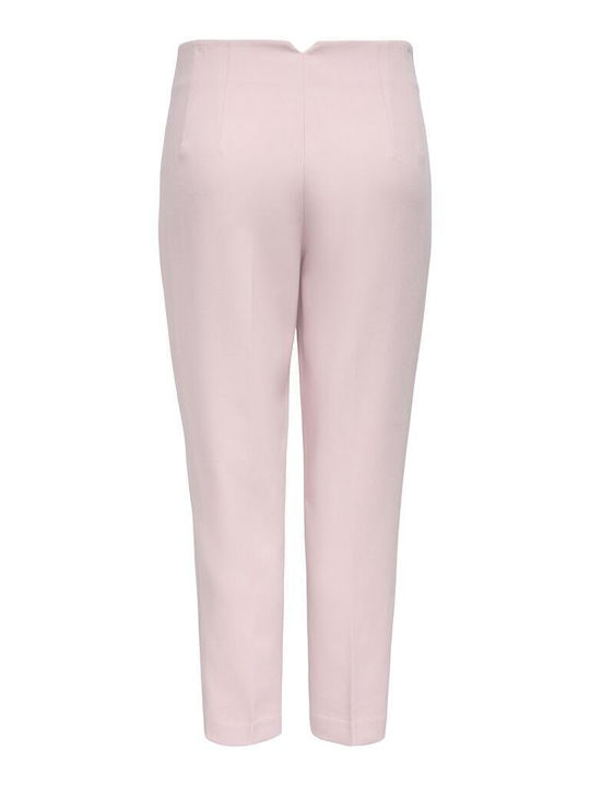 Raven Women's Fabric Trousers Regular Fit Pink