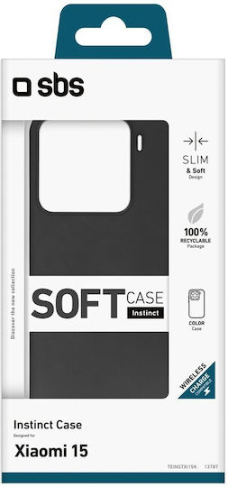 SBS Instinct Back Cover Σιλικόνης Μαύρο (Xiaomi 15)