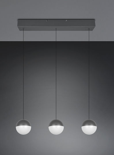 Trio Lighting Grey Ceiling Light Rail 60x150cm