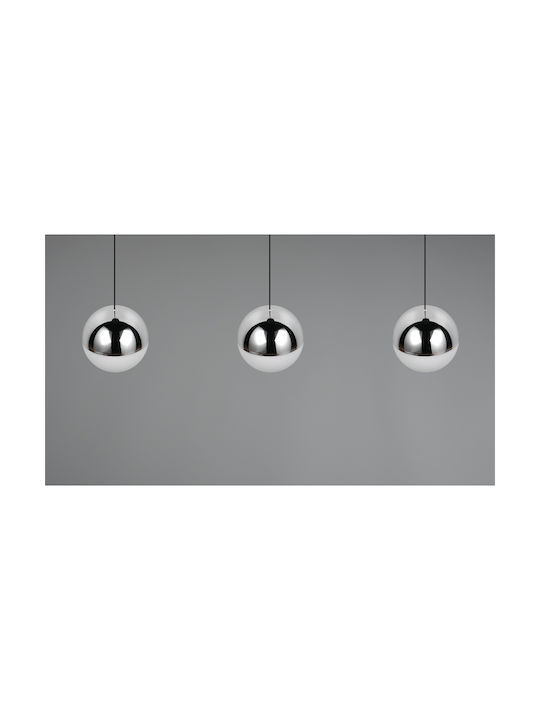 Trio Lighting Κρεμαστό Φωτιστικό Ασημί