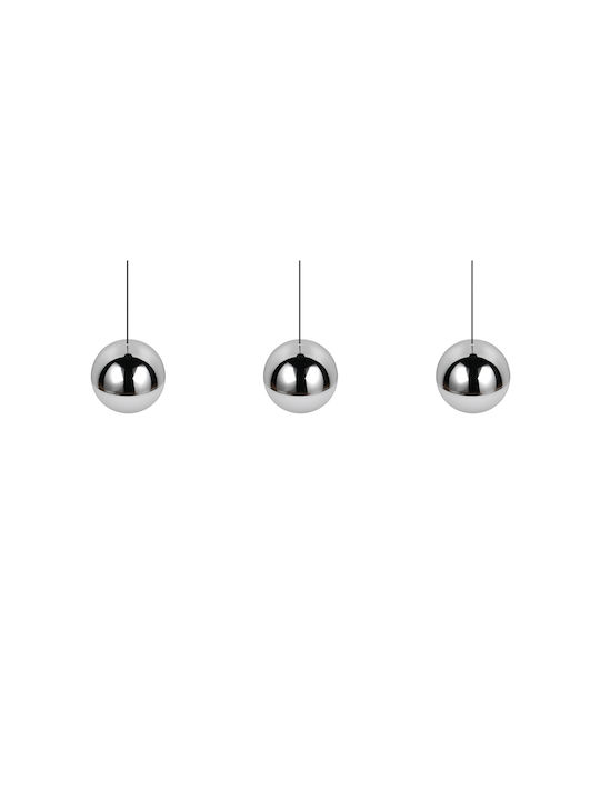 Trio Lighting Κρεμαστό Φωτιστικό Ασημί