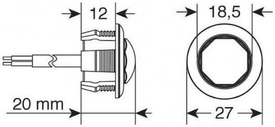 Lampa Lkw-Volumenlichter 1Stück 12 / 24V - Rot L4148.3