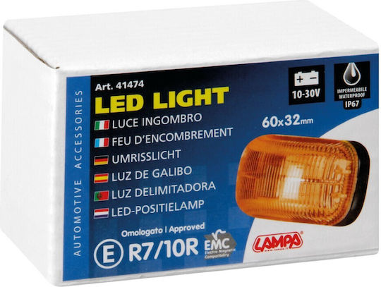 Lampa Lumini de Volum ale Camionului 1buc Lumină volum camion 10 - 30V - Portocaliu L4147.4