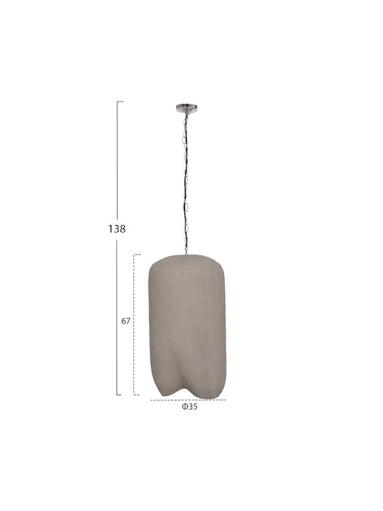 HomeMarkt Grey Ceiling Light with E27 Socket 35x35cm