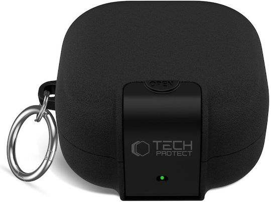 Tech-Protect Schlanke Kunststoffhülle Mit Haken In Schwarz Für Galaxy Buds4 / 4 Pro