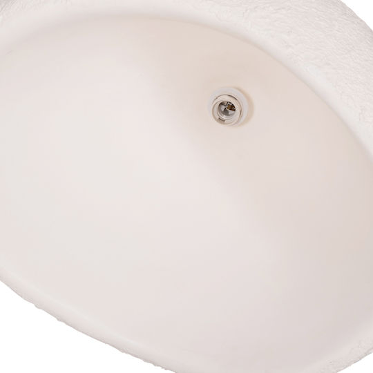 HomeMarkt White Hanging Ceiling Light with E27 Socket 65x55x50cm