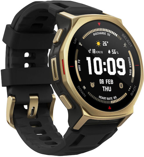 Amazfit T-Rex 3 Pro Titanium 44mm Waterproof Smartwatch (Black / Gold)