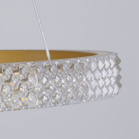 kelvo Diamond Ceiling Light White LED with Warm to Cool White Light 80x80x80cm