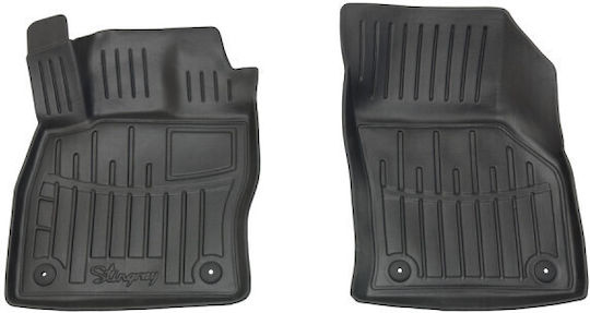 Front Car Mats 2 Pieces For Seat Leon Skoda Octavia Karoq Volkswagen Golf Jetta Touran Audi A3 A7 2012-2020 Black