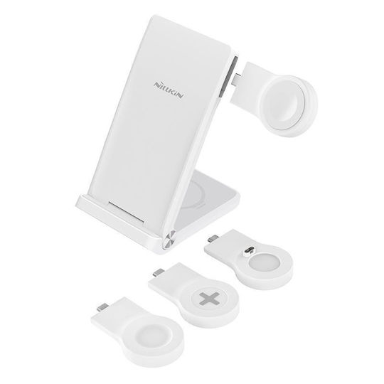 Nillkin Ασύρματος Φορτιστής (Qi Pad) 15W Λευκός (Powertrio 3in1 Wireless Charger)