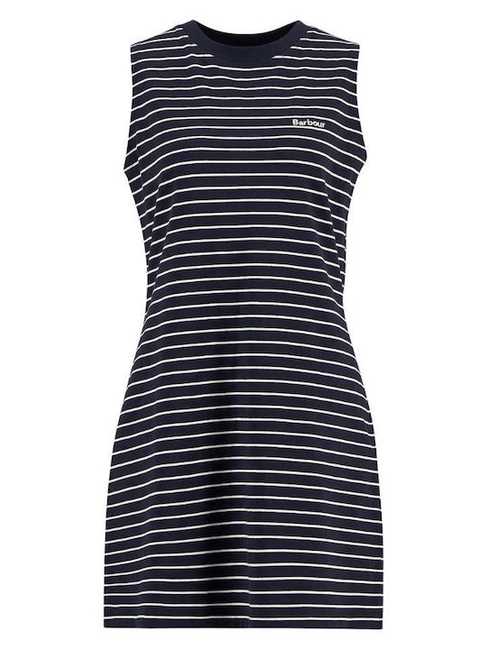 Sommer Mini Damenkleid Weiß/Blau
