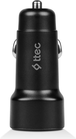 TTEC SmartCharger Duo Car Charger 5W 3.1A Fast Charging with Ports 1xUSB 1xType-C