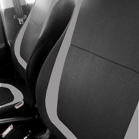 CarGuard Σετ Πλατοκαθίσματα Αυτοκινήτου Πολυεστερικά Γκρι