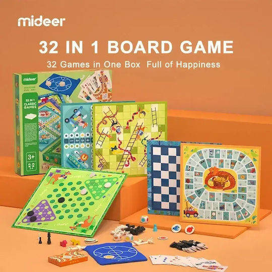 Настолна игра 32 in 1 Classic Games за 2-4 играчи 3+ години MD2071 (EN) MiDeer