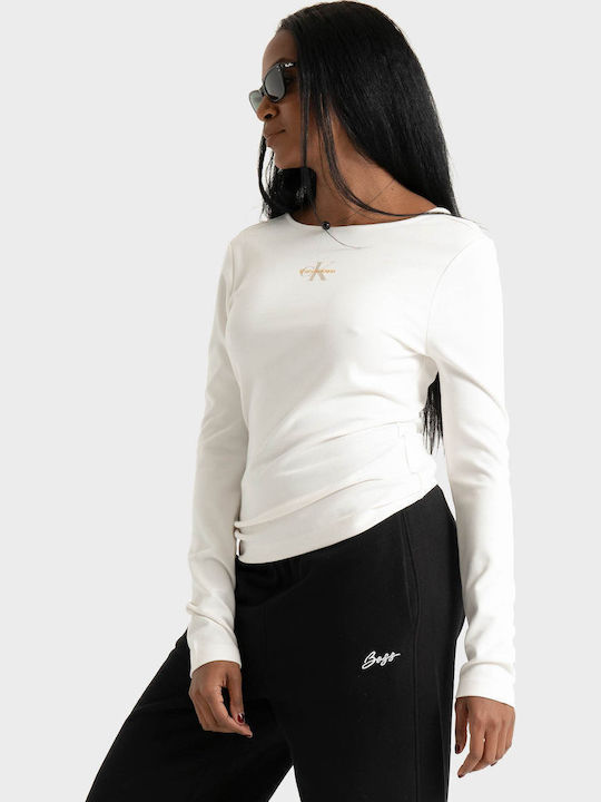Women's Long Sleeve Blouse Off White