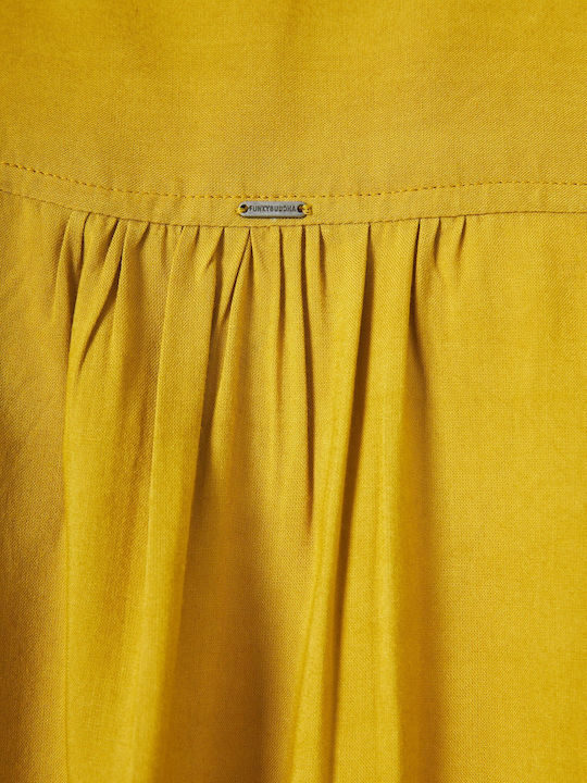 Short Sleeve Women's Shirt Yellow Monochrome