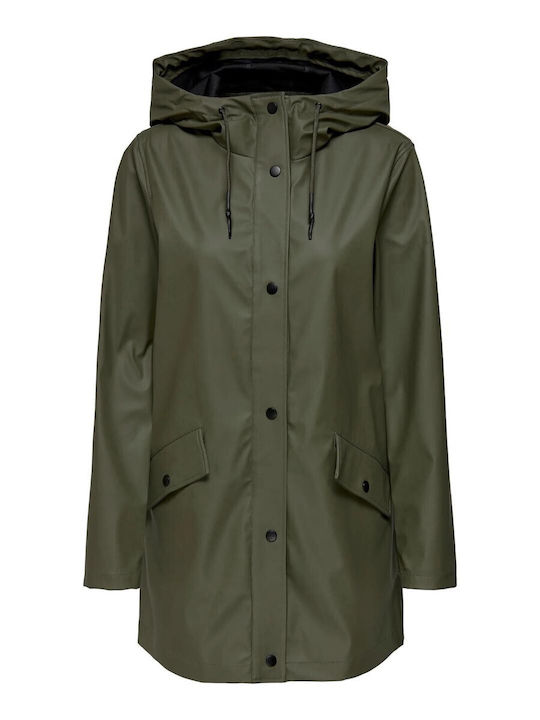 Women's Indigo Coat with Hood