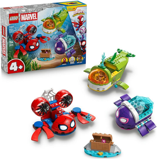 LEGO Marvel Spidey Underwater Vehicles for Ages 4+ 154 Pieces