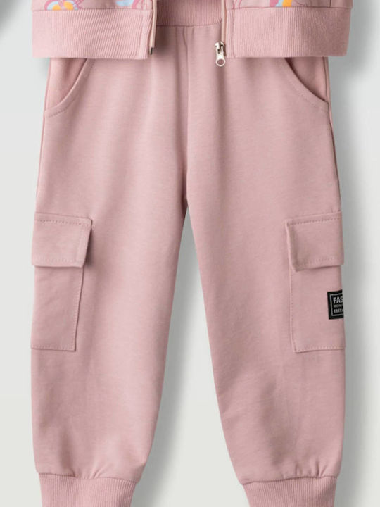 Kids Sweatpants Set Pink 3pcs