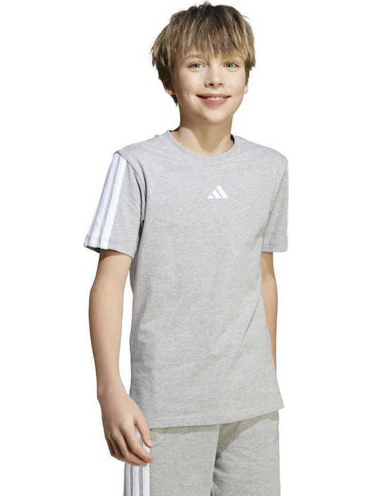 Παιδικό T-shirt Γκρι Essentials 3 Stripes