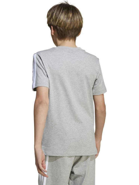 Παιδικό T-shirt Γκρι Essentials 3 Stripes