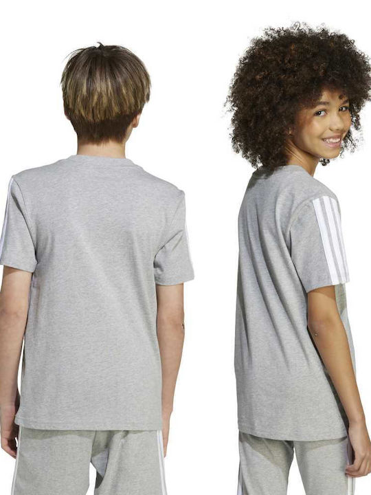 Παιδικό T-shirt Γκρι Essentials 3 Stripes