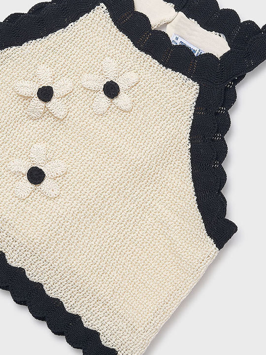 Kids' Crop Top Sleeveless Beige