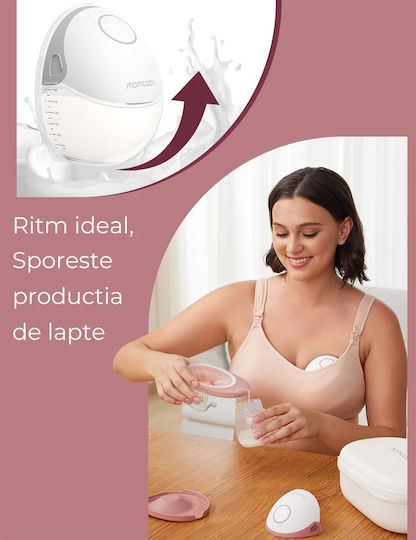 Momcozy M6 Ηλεκτρικό Μονό Θήλαστρο Μπαταρίας και Ρεύματος Κόκκινο 180ml