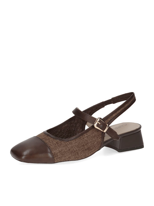 Pantofi Cu Toc Maro