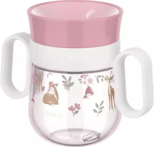 Little Dutch Toddler Plastic Cup Pink Fairy Garden 300ml
