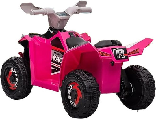 Motocicletă Cu 4 Roți Electrică Pentru Copii 6 Volți Roz
