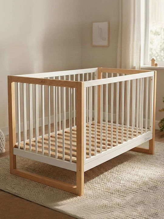 Cangaroo Pătuț Bebeluși Alb pentru Saltea 60x120cm