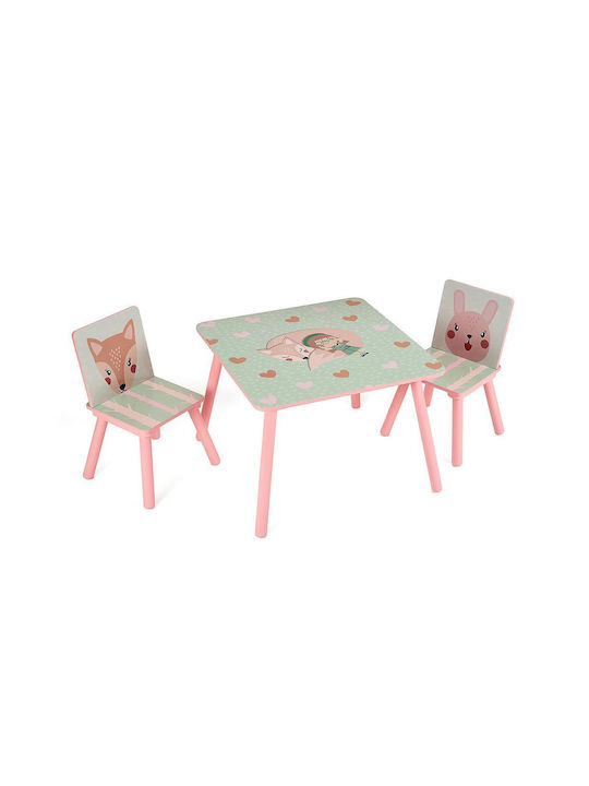 Kids Table and Chairs Set Pink U-Grow