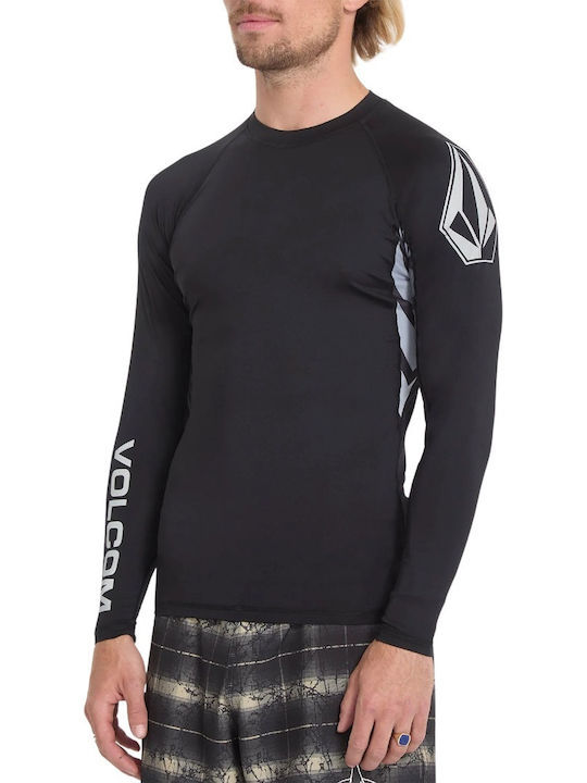 Volcom UPF 50+ Ανδρική Μακρυμάνικη Αντηλιακή Μπλούζα Μαύρη