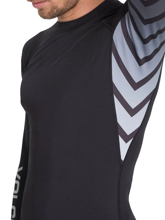 Volcom UPF 50+ Ανδρική Μακρυμάνικη Αντηλιακή Μπλούζα Μαύρη