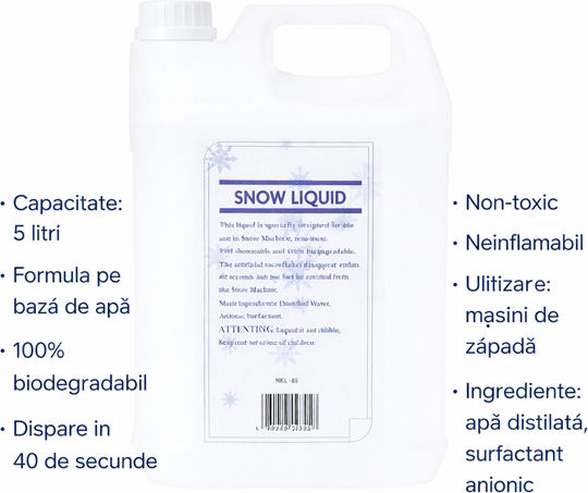 Lichid Artificial De Zăpadă Mașini De Zăpadă Depox Netoxic Biodegradabil 5l