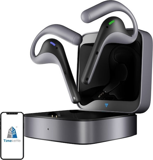 Timekettle W4 Pro In-ear Bluetooth Handsfree Ακουστικά με Θήκη Φόρτισης Μαύρα