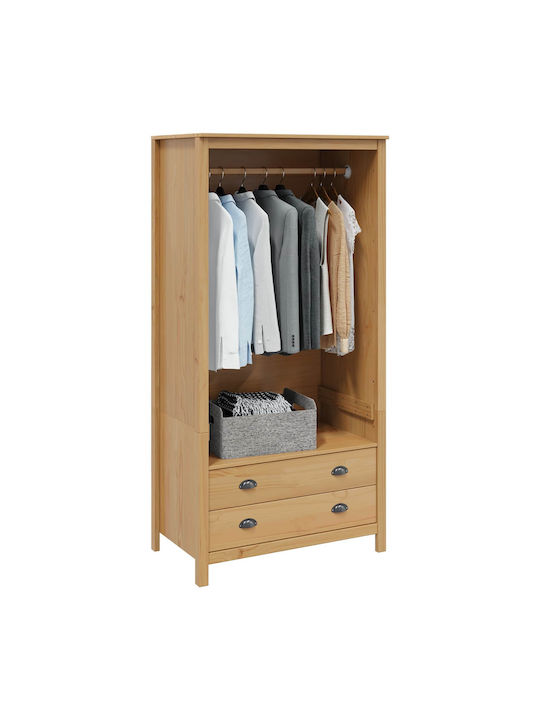 Single Door Wardrobe Brown 84x50x170cm