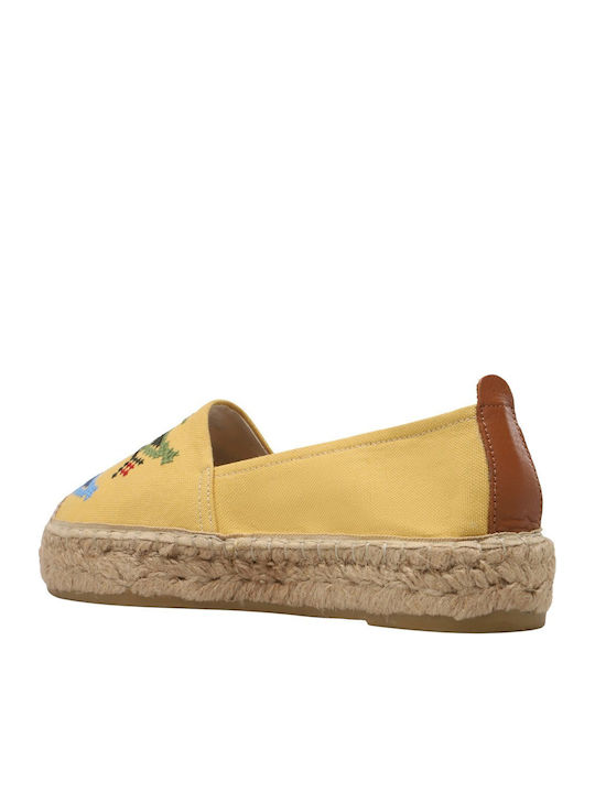 Textile Damen Espadrilles in Gelb Farbe