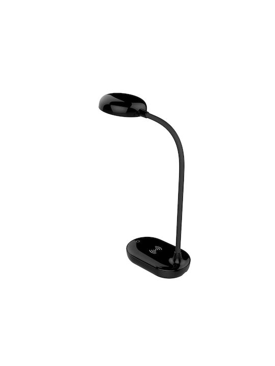 Bigben Connected Flexible Led Desk Lamp 15w Qi Wireless Charger Touch Controls Black
