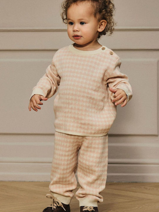Kids Long-sleeved Pink Sweater - Sonomon