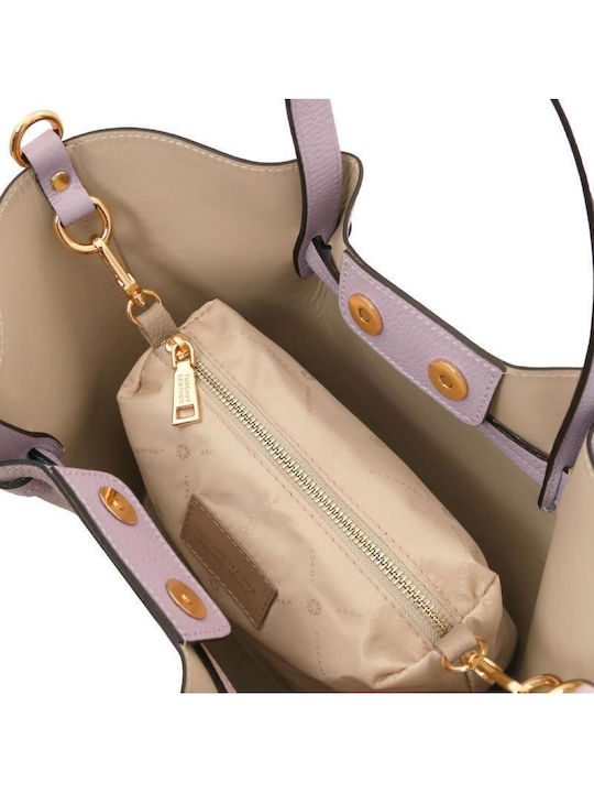 Leather Women's Shoulder Bag Lilac