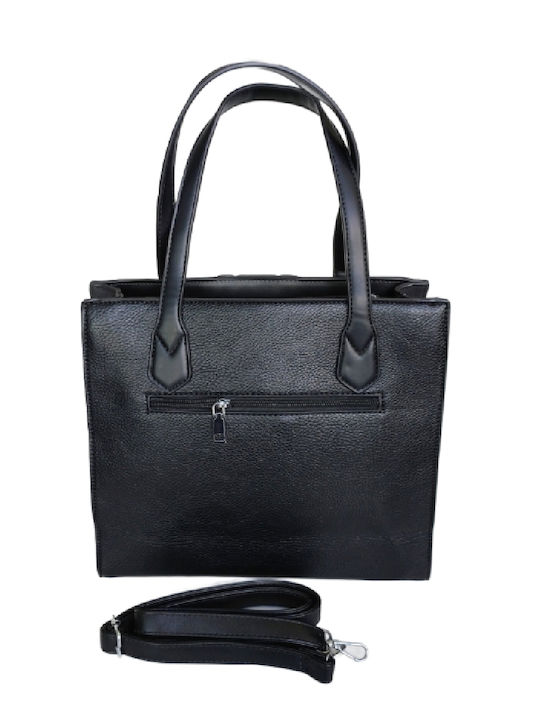 Leather Women's Tote Handbag Black