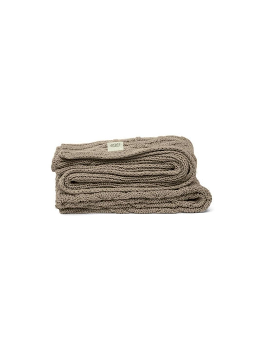 Mamas & Papas Knitted Nursery Swaddling Blanket Beige 70x90cm