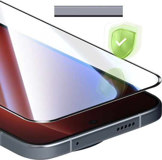 Avizar Folie Tempered Glass Honor Magic 8 Lite Full Glue Beveled Anti-zgârieturi Neagră