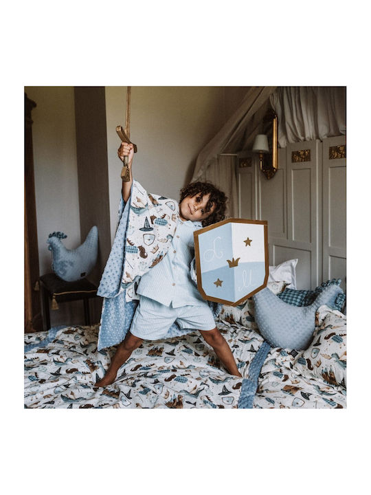 La Millou Baby Blanket Prince Cotton Blue 80x100cm