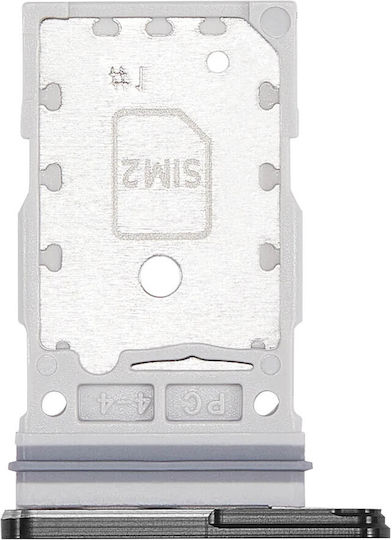 Clappio Sim Card Tray Compatible Galaxy S22 Ultra Dual Nano Grey