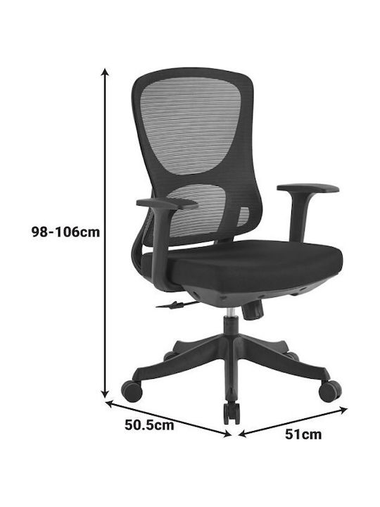 Pakketo Litulo Office Chair with Recline and Adjustable Arms Black