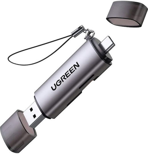 Ugreen Card Reader Type-C για SD/microSD Γκρι
