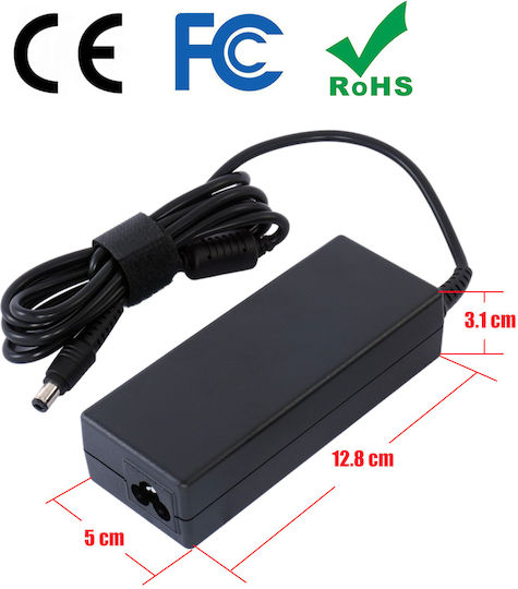 Laptop Charger 15V 5A for Toshiba with Detachable Power Cable